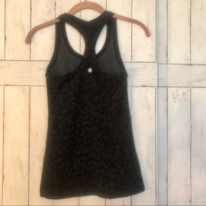 Lululemon Black Leopard Racerback Tank